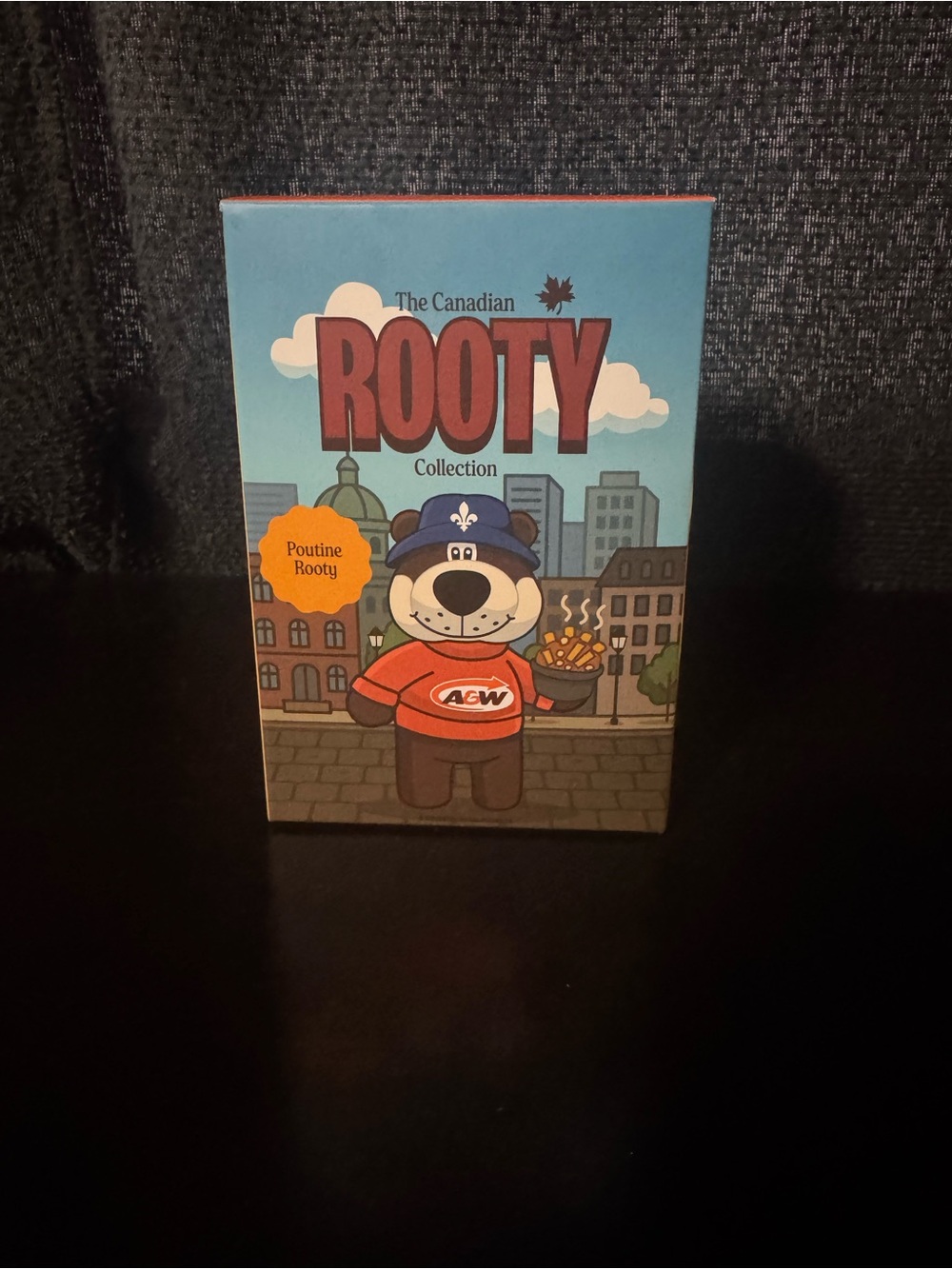 A&W Canadian Rooty Collection 2026 Keychain Plush Bear Poutine Canada NEW In Box